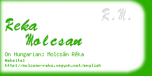reka molcsan business card