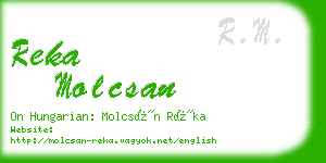 reka molcsan business card